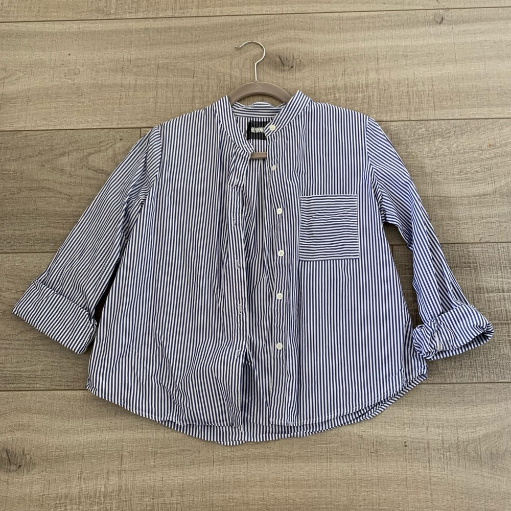 Reformation - Striped Button Down
